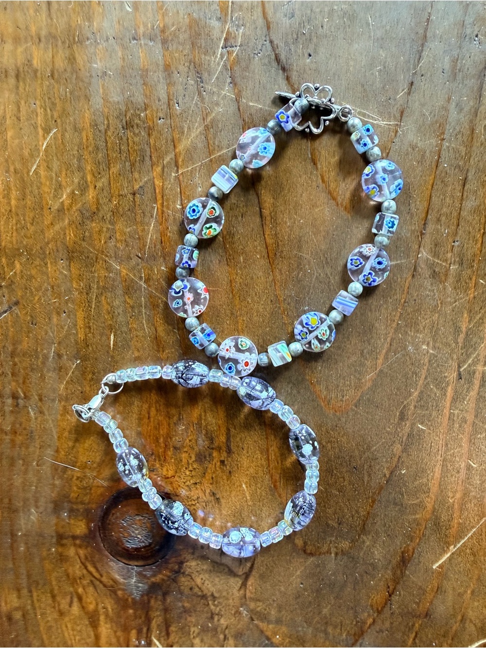 Y2K floral beaded bracelets